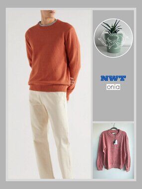 Onia - Men's Waffle-Knit Cotton Sweater - Rose Dawn Pink (M)